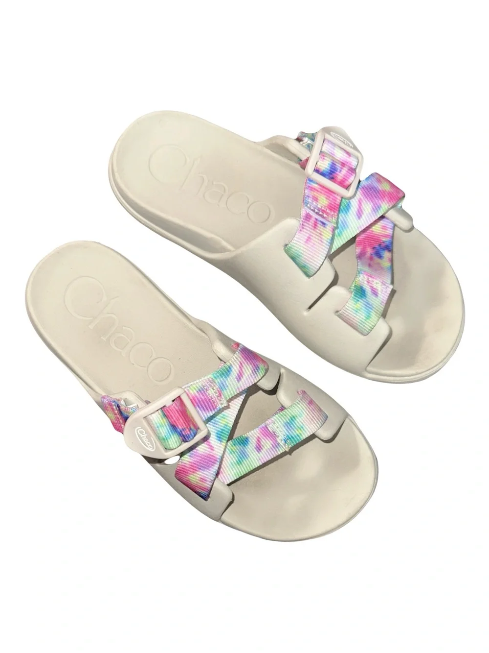 Chaco Chillos Light Tie-dye Comfort Waterproof Slide Sandal Girls Sz 2